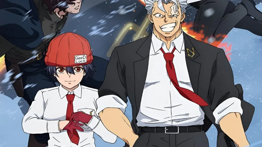 Andy y Fuuko en una escena de acción del anime Undead Unluck producido por david production