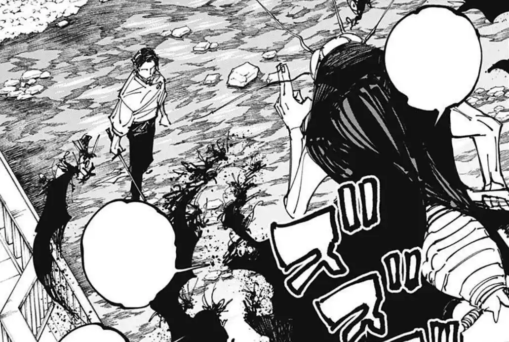 Yutaa luchando en JJK Culling Games