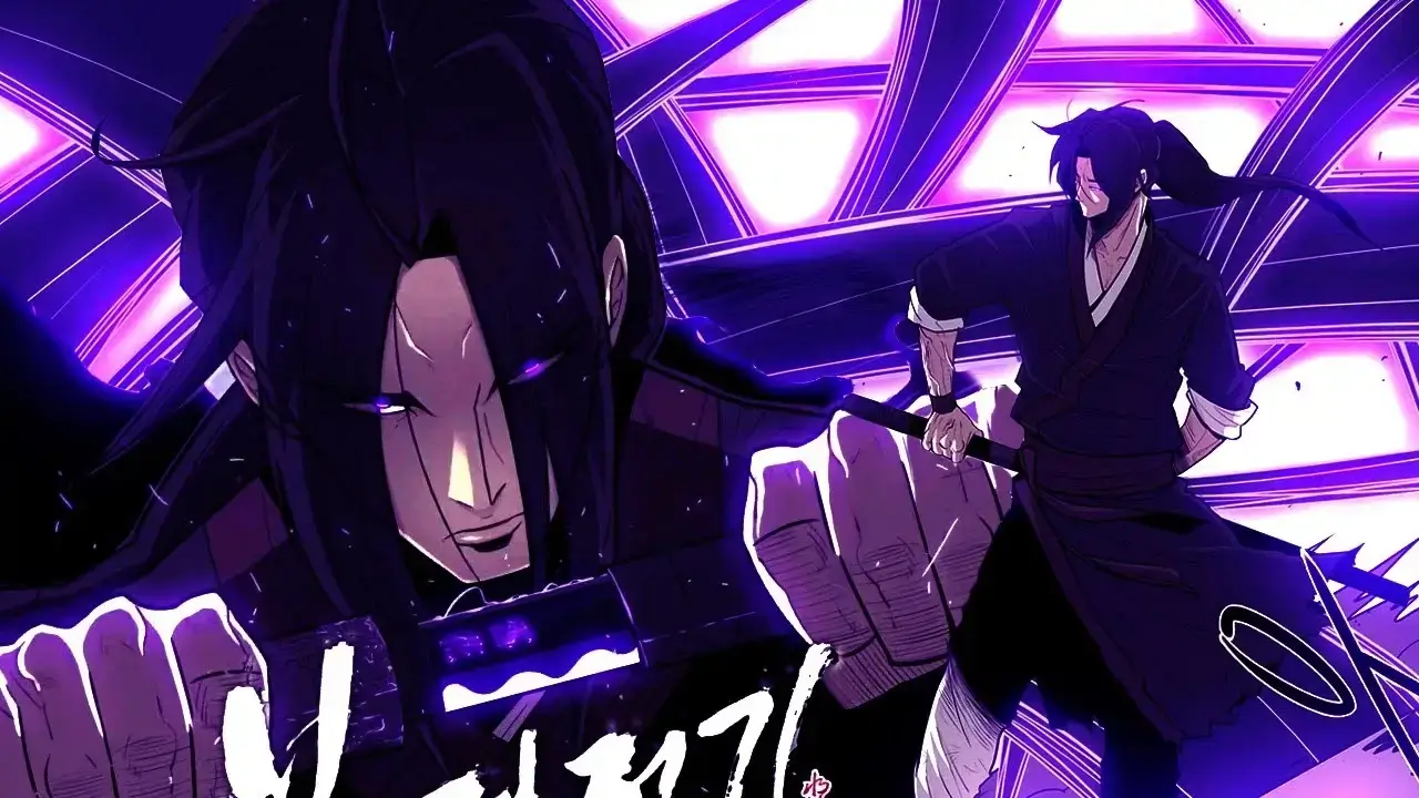 Imagen del manhwa Legend of the Northern Blade con el maestro espadachín