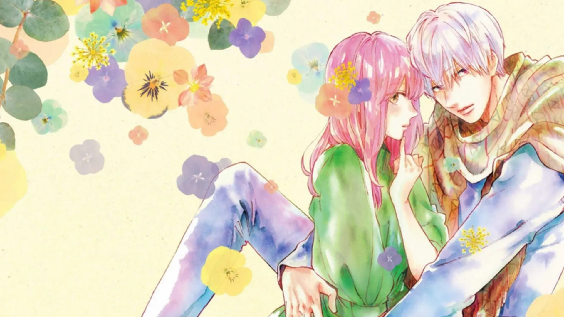 Ilustración del manga A Sign of Affection mostrando a Yuki e Itsuomi