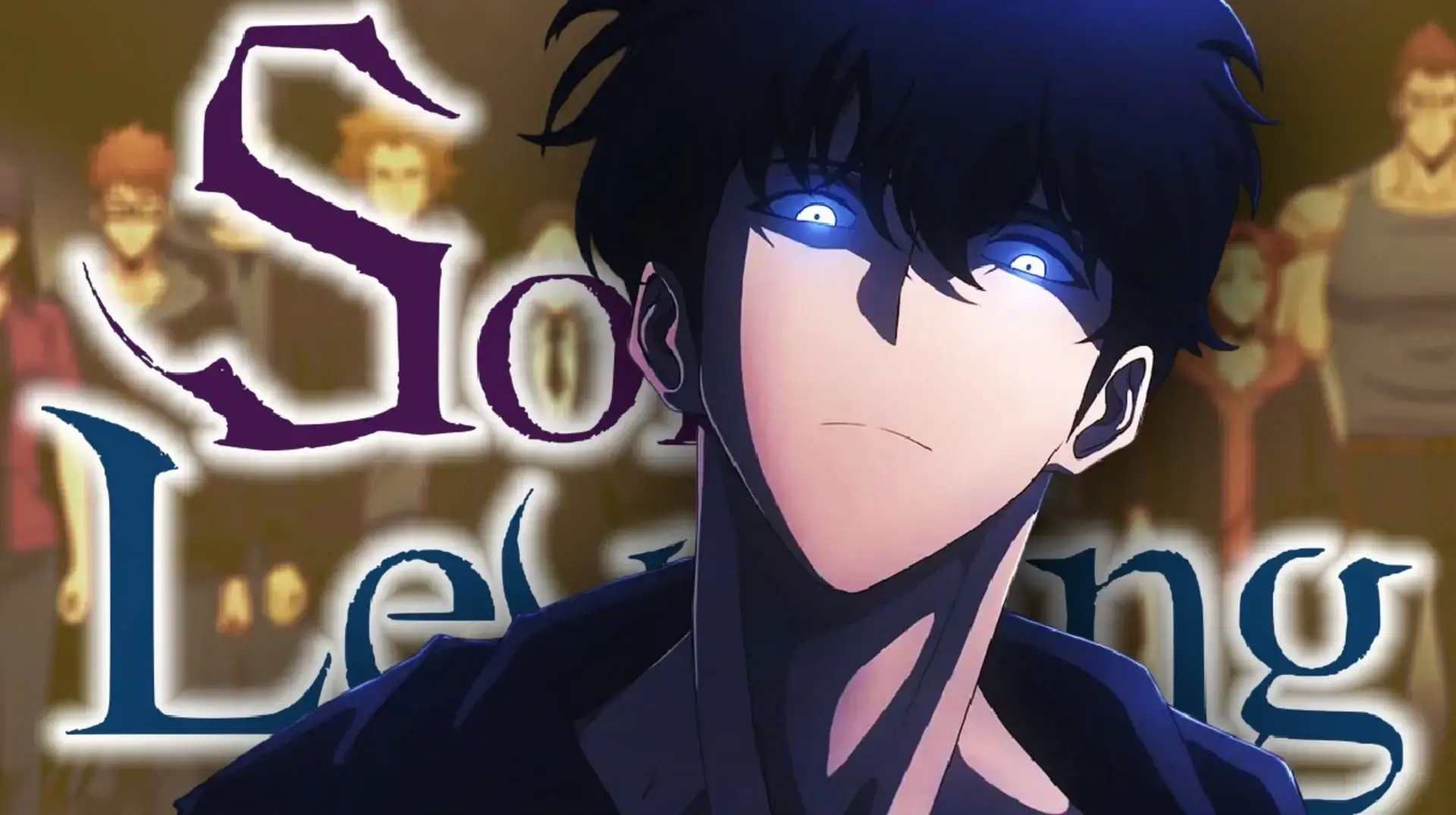 El Shadow Monarch, Sung Jin-woo, desatando su poder con ojos brillantes