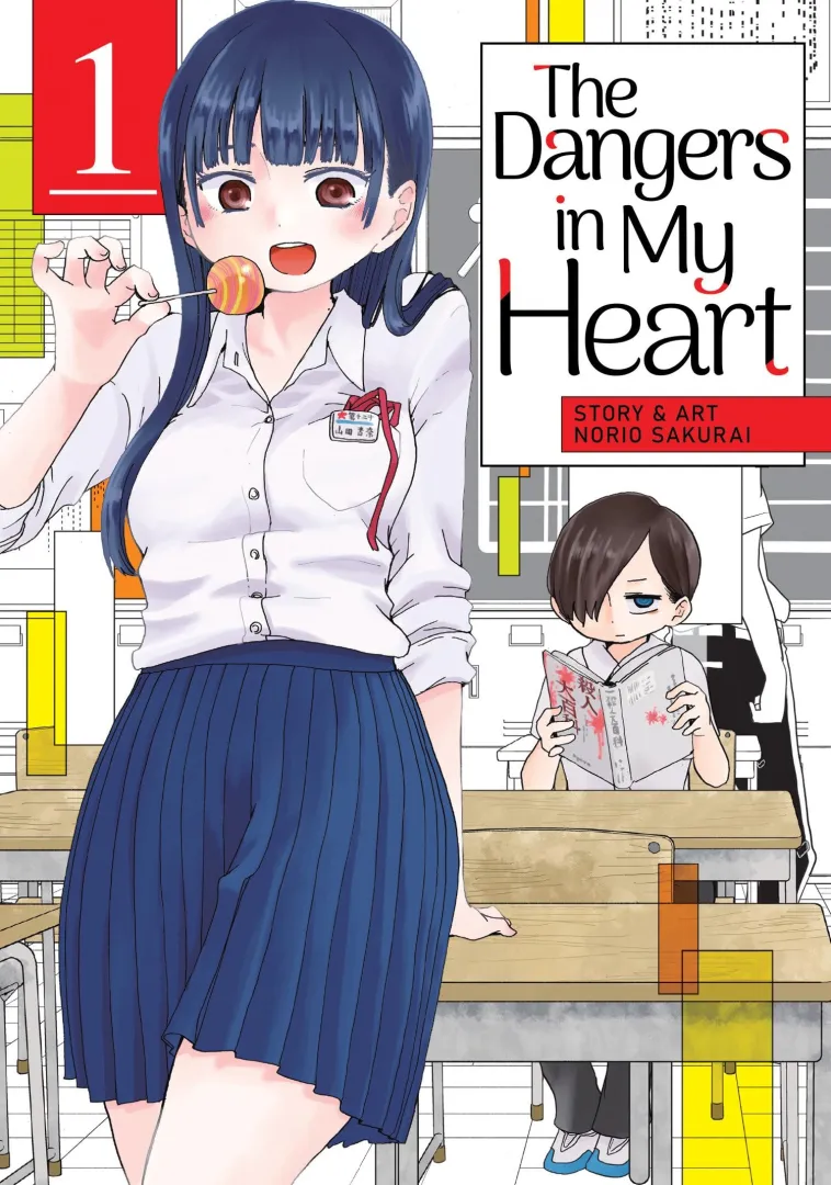 Portada del volumen final de The Dangers in My Heart con Ichikawa y Yamada.
