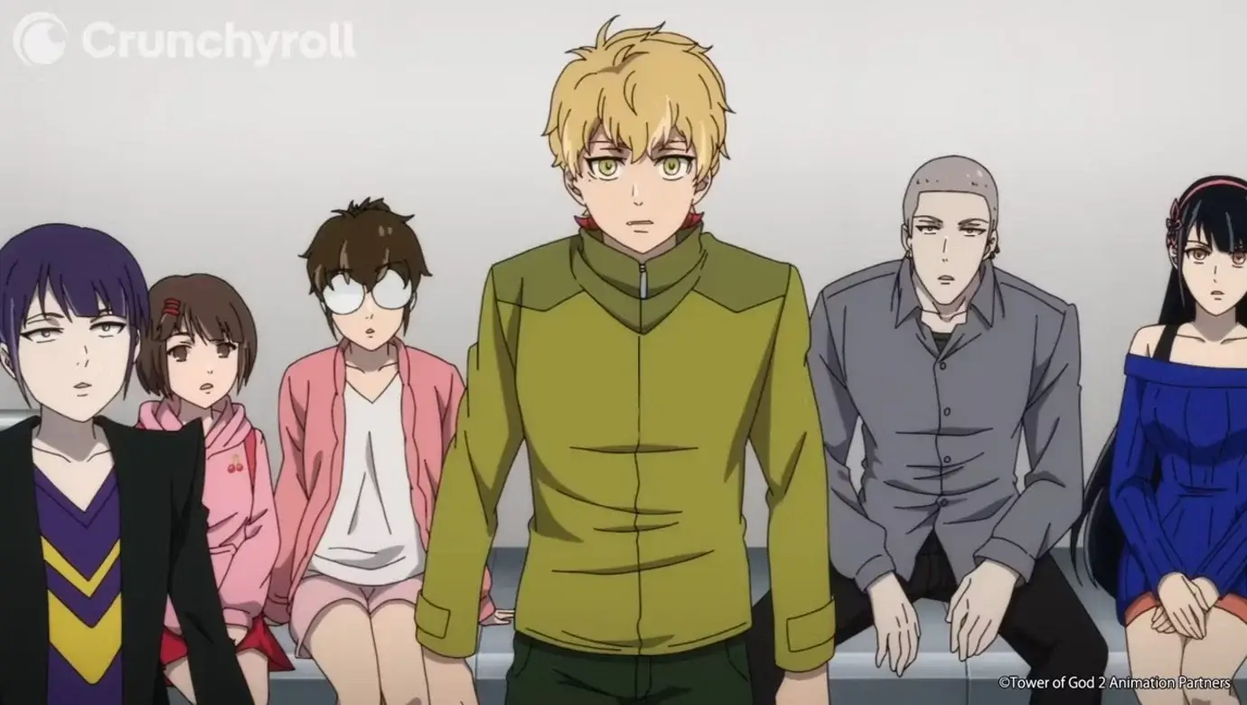 El equipo de Wangnan y otros personajes reunidos en el anime de Tower of God