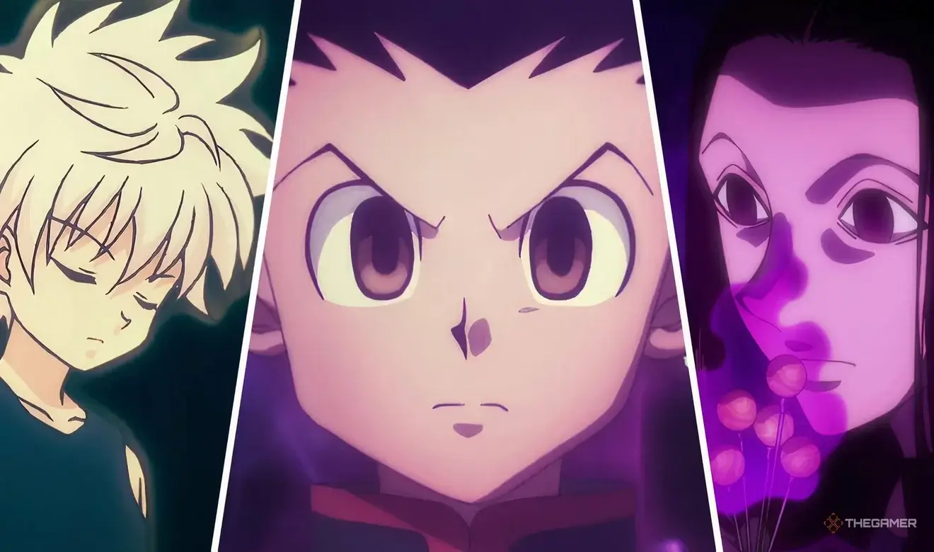 Imagen de Hunter x Hunter que representa a Gon y Killua concentrados en su aura, usada para ilustrar los cuatro principios básicos del Nen.