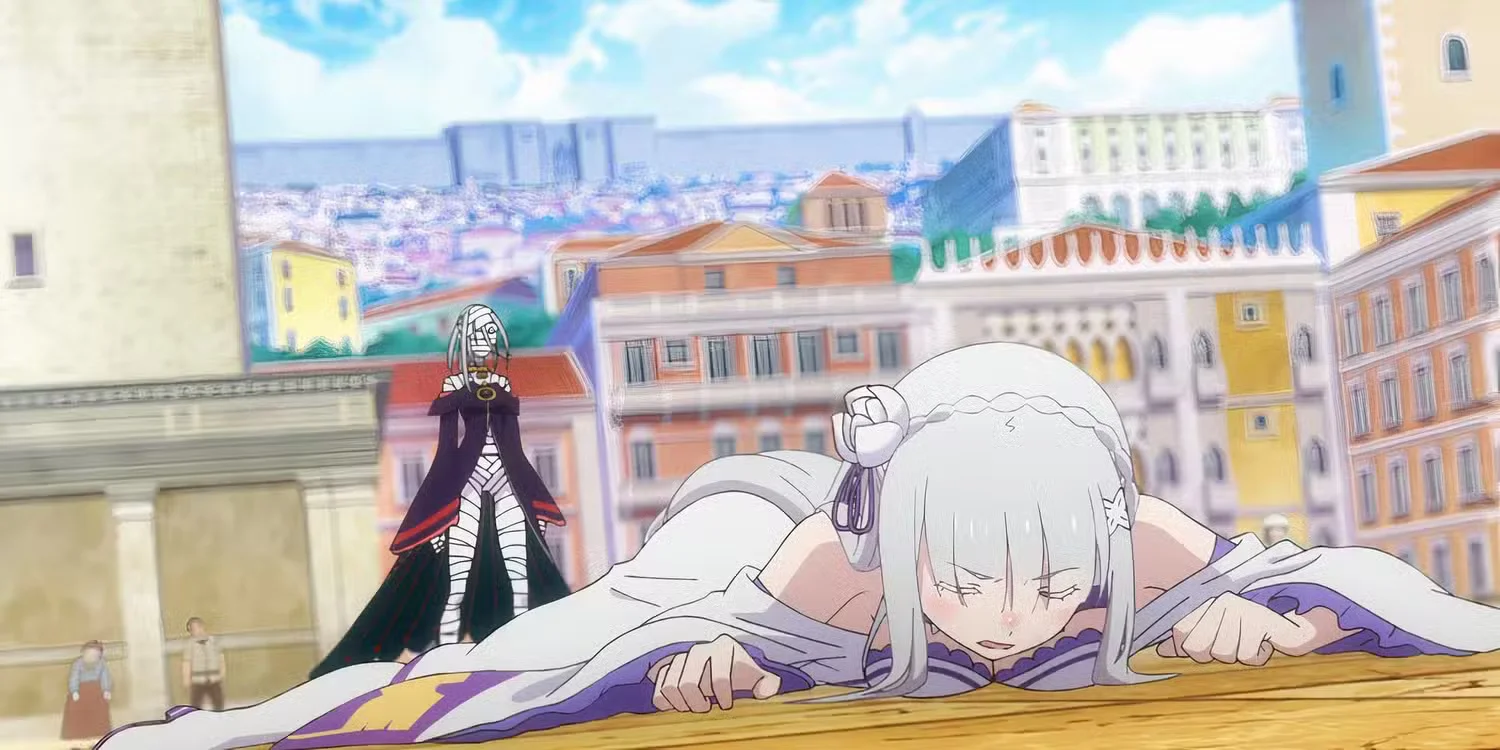 Sirius Romanee-Conti enfrentándose a Emilia durante el arco de Priestella en Re:Zero temporada 3