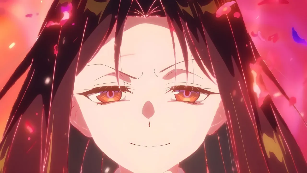 Personaje de Though I Am an Inept Villainess con expresión intensa, anime retrasado por el estudio Doga Kobo de abril a julio de 2026