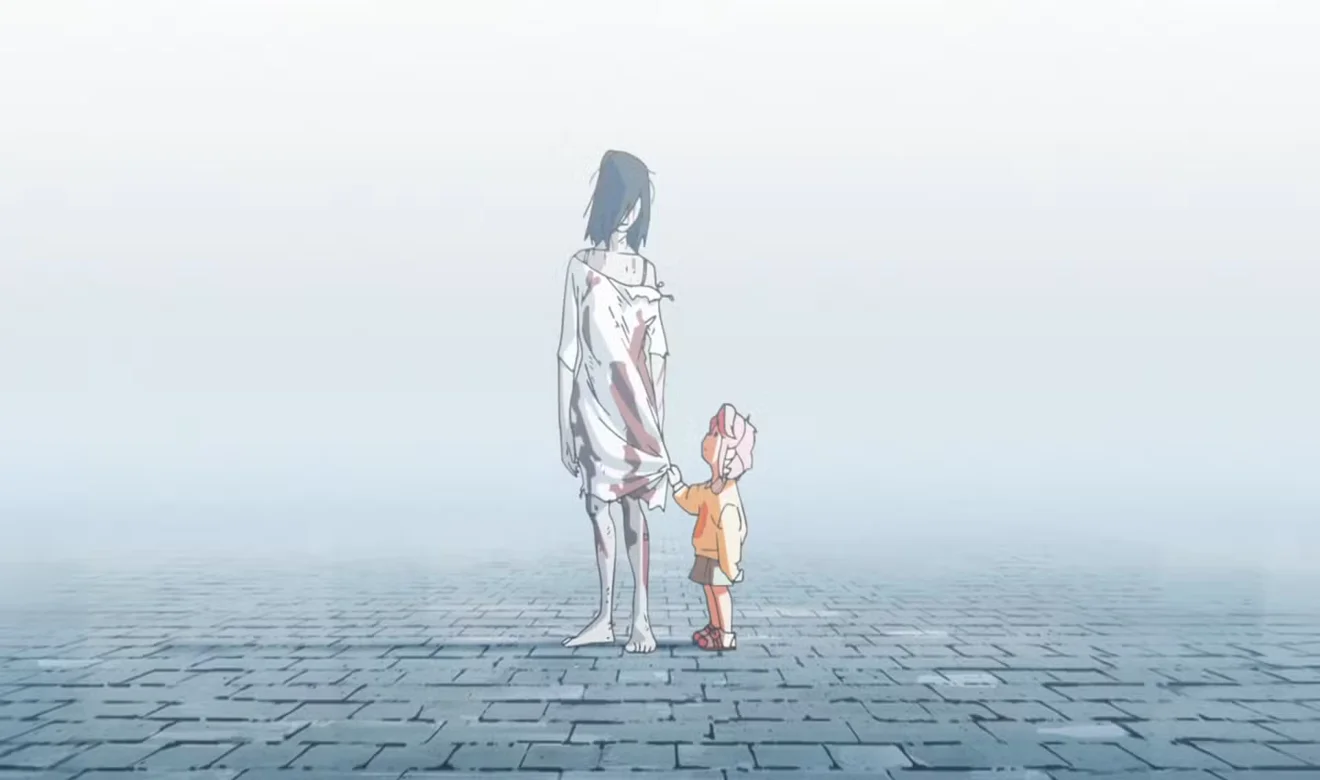 Backstory de Acrobatic Silky en Dandadan, madre herida de la mano de su hija en una escena dramática del anime