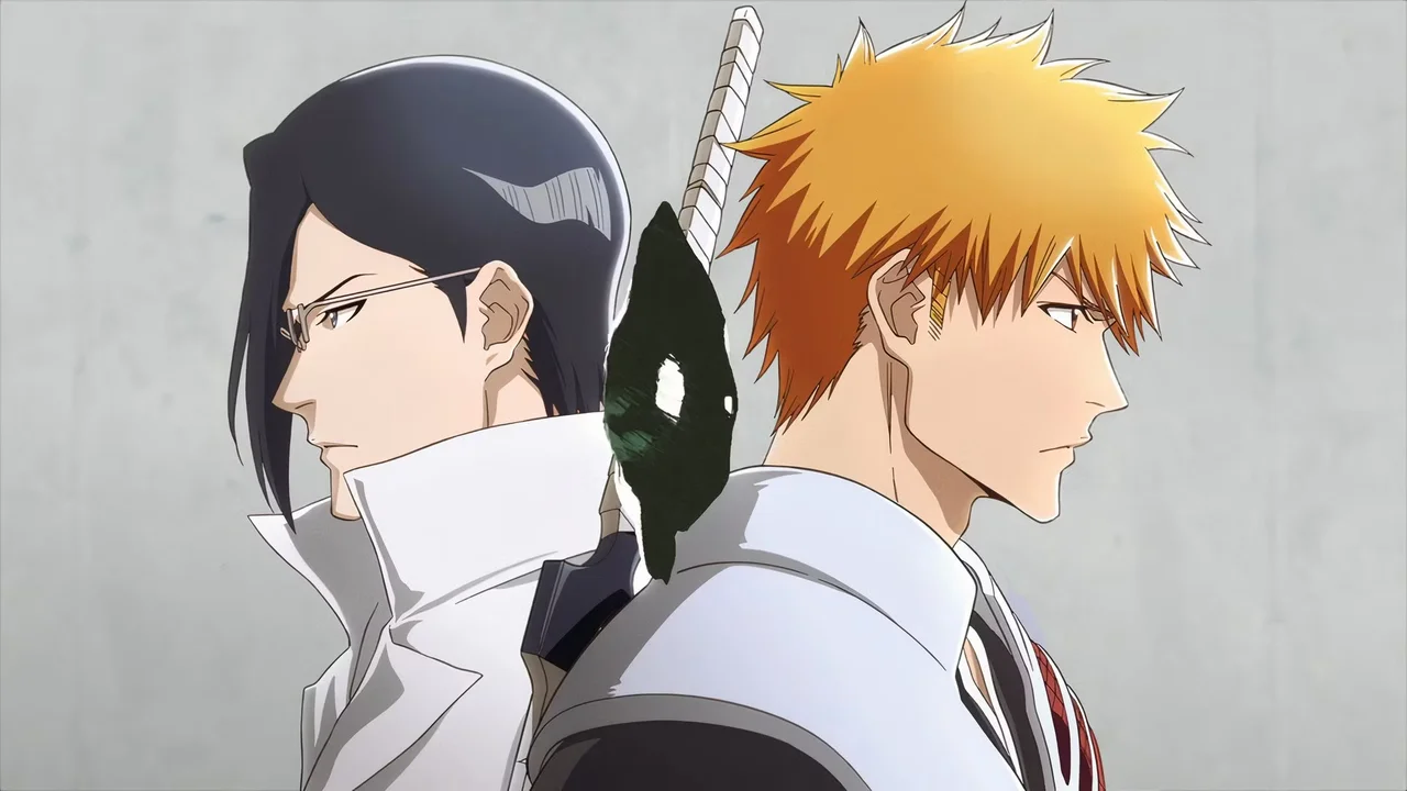 Ichigo y Uryu de espaldas en Bleach TYBW The Conflict, enfrentamiento inédito del anime