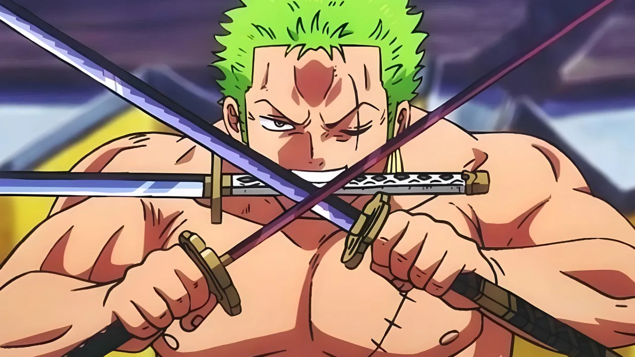 Zoro serio en One Piece representando el parón del anime
