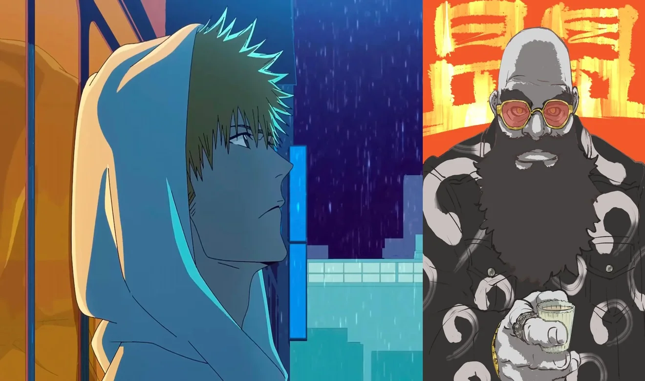 Ichigo Kurosaki frente a Ichibei Hyosube en Bleach Thousand-Year Blood War, simbolizando el plan del Escuadrón Cero