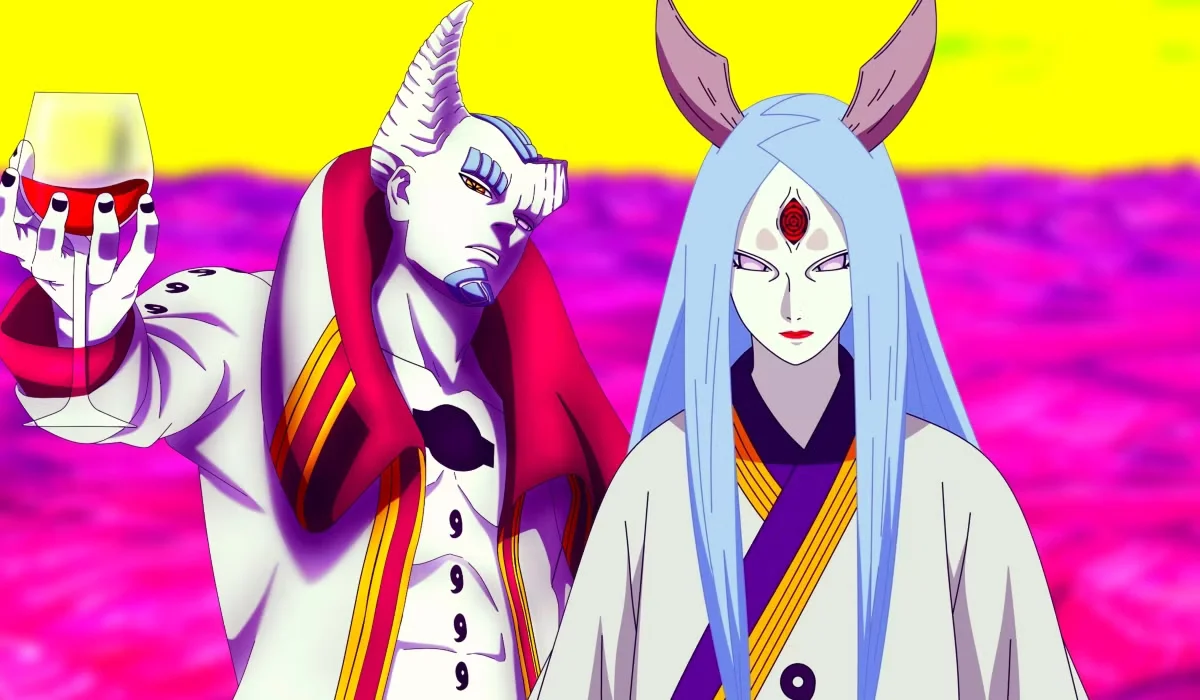 Isshiki Ōtsutsuki y Kaguya juntos antes de la traición
