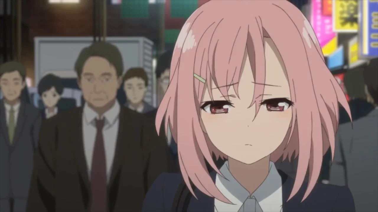 Protagonista de Sakura Quest trabajando
