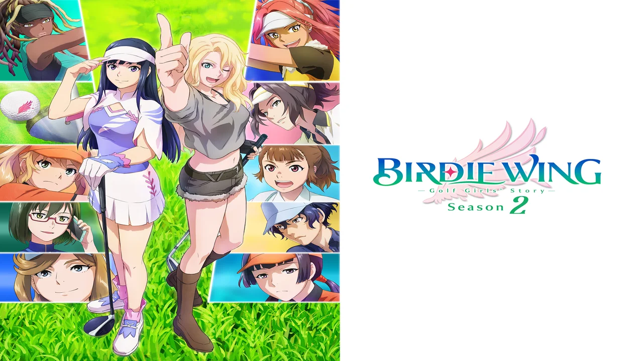 Cartel oficial de Birdie Wing Golf Girls Story Season 2 con las protagonistas