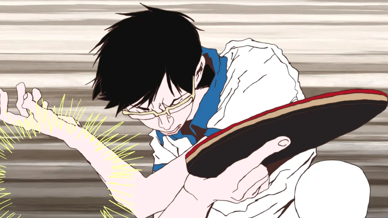 Smile en Ping Pong The Animation con el estilo expresionista de Masaaki Yuasa