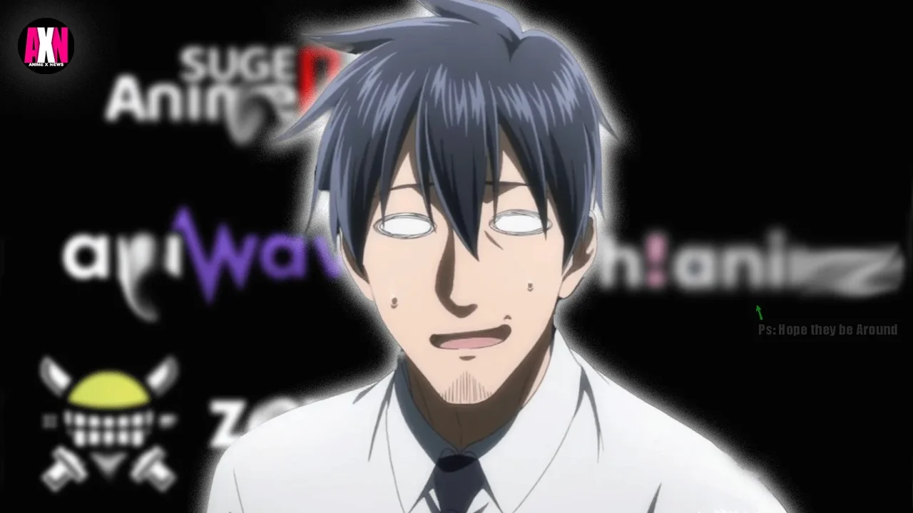 Logos de webs de anime cerradas como Aniwave, AnimeD y otras plataformas no oficiales