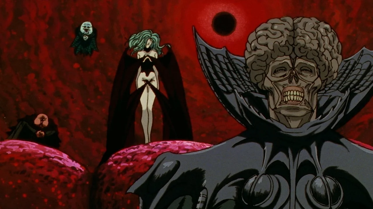 Void de la Mano de Dios en Berserk con su cerebro expuesto