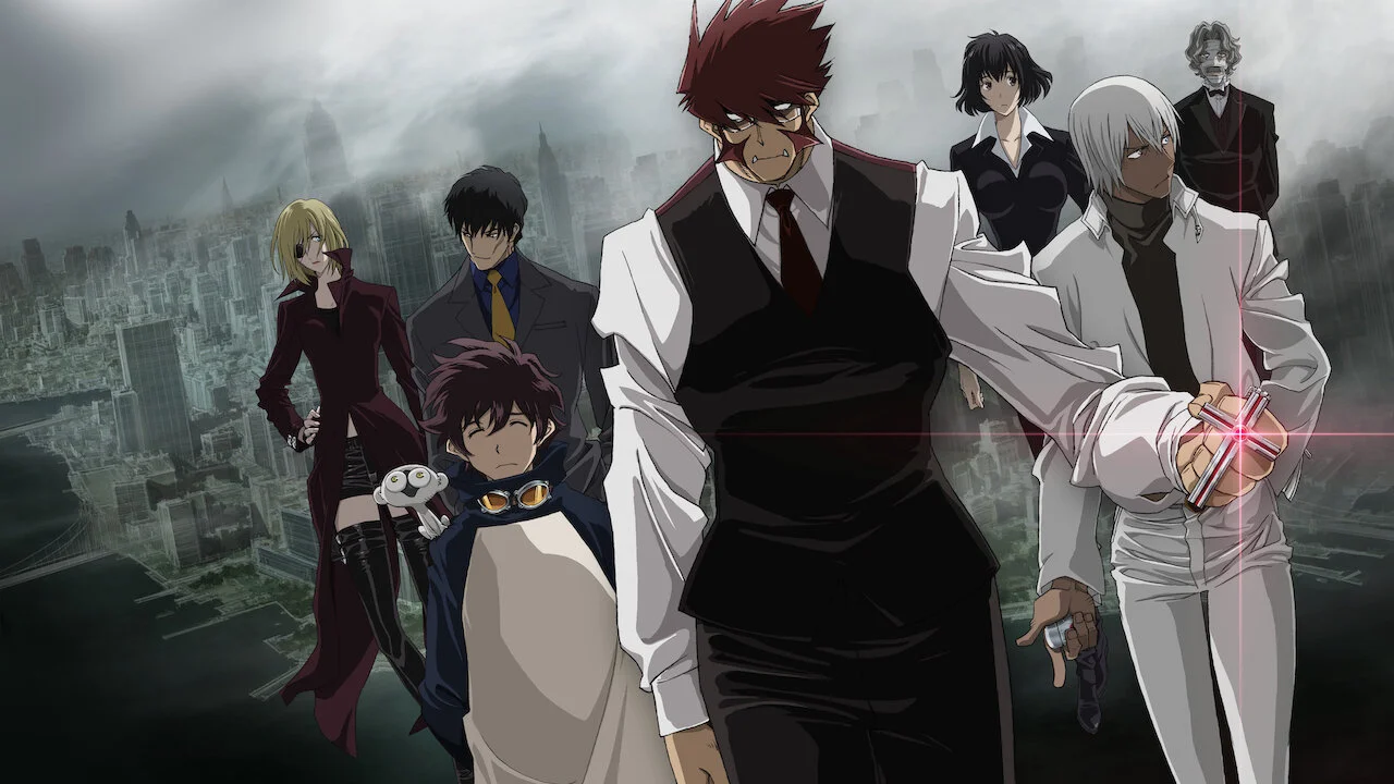 Leonardo Watch y los agentes de Libra sobre el skyline de Nueva York en Blood Blockade Battlefront