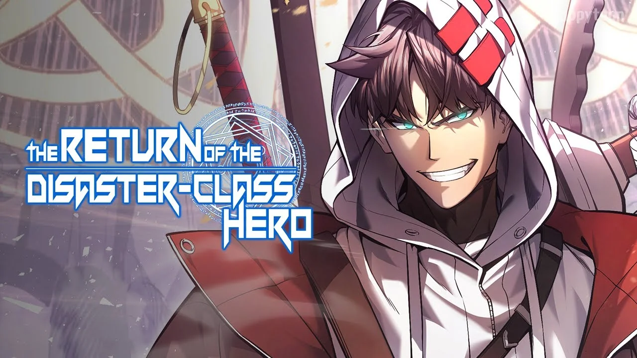 Portada oficial del manhwa The Return of the Disaster-Class Hero, precuela de Tomb Raider King
