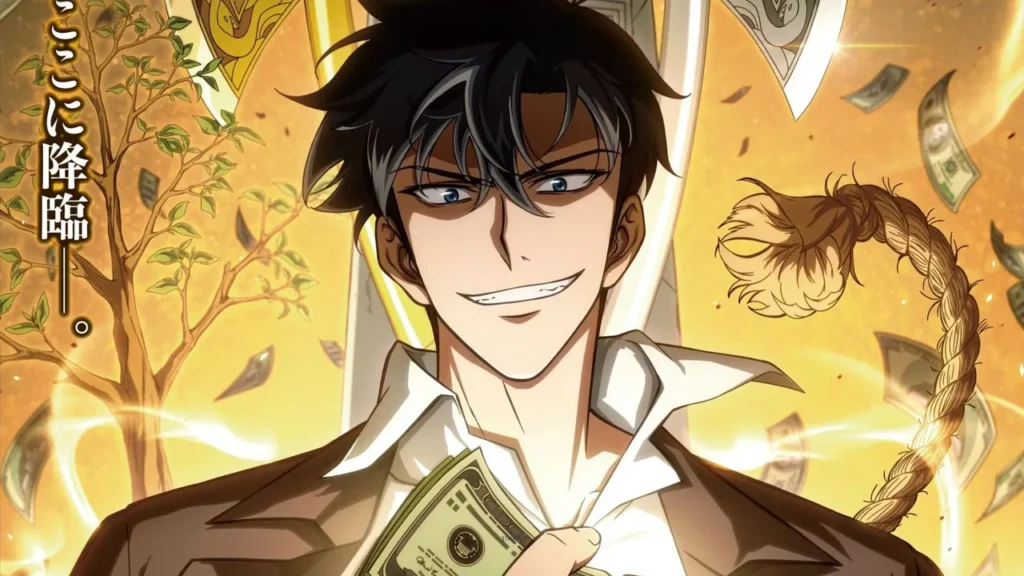 Seo Joo-Heon sonriendo con billetes en mano, protagonista de Tomb Raider King