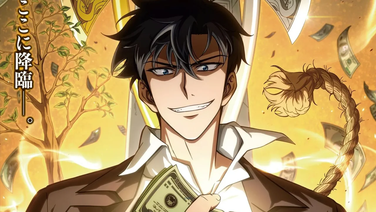 Seo Joo-Heon sonriendo con billetes en mano, protagonista de Tomb Raider King