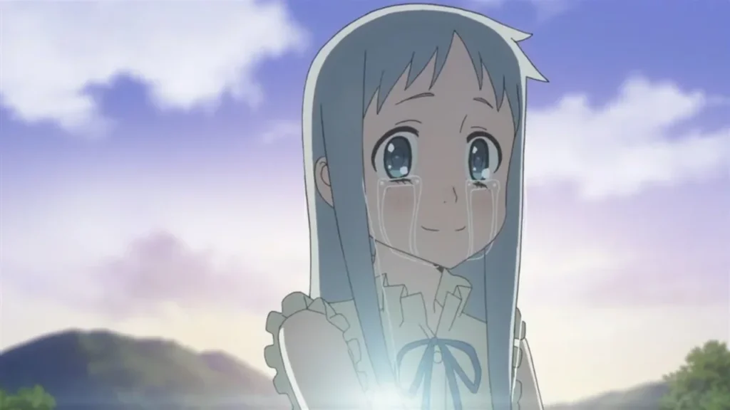 Personaje de anime llorando, imagen representativa de las películas de anime tristes
