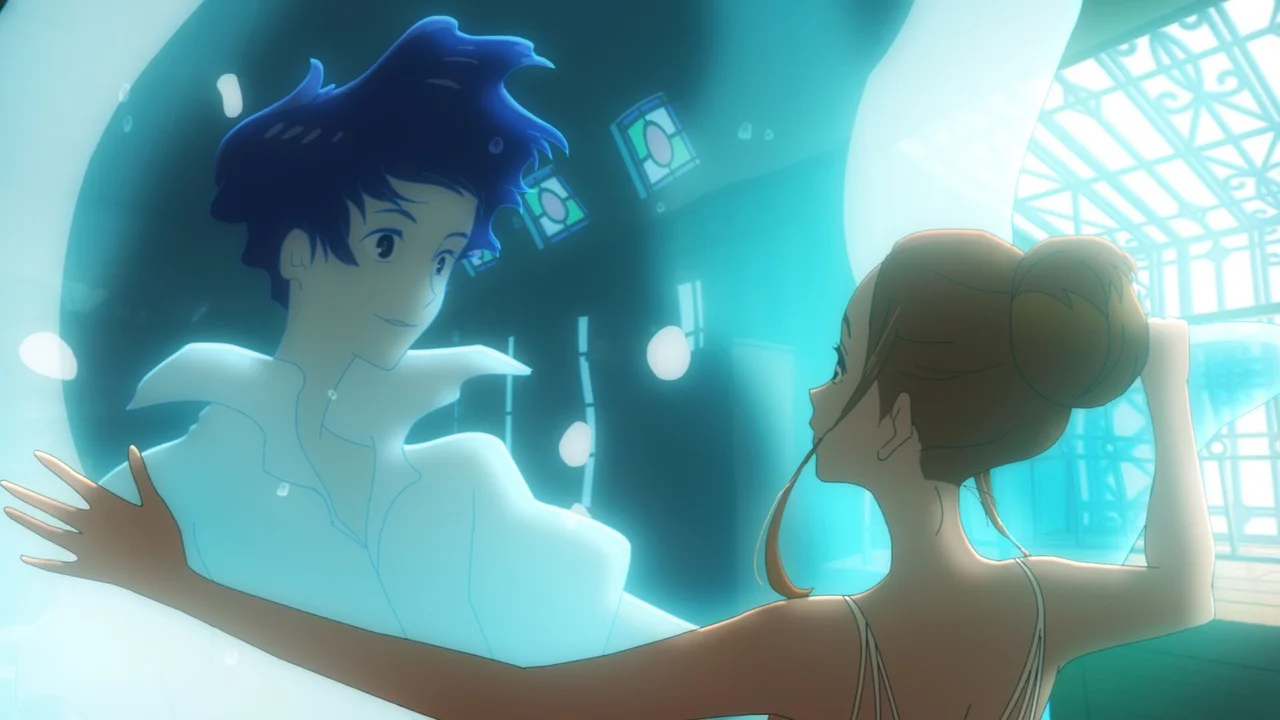 Hinako y el espíritu de Minato en Ride Your Wave, película de anime sobre el duelo