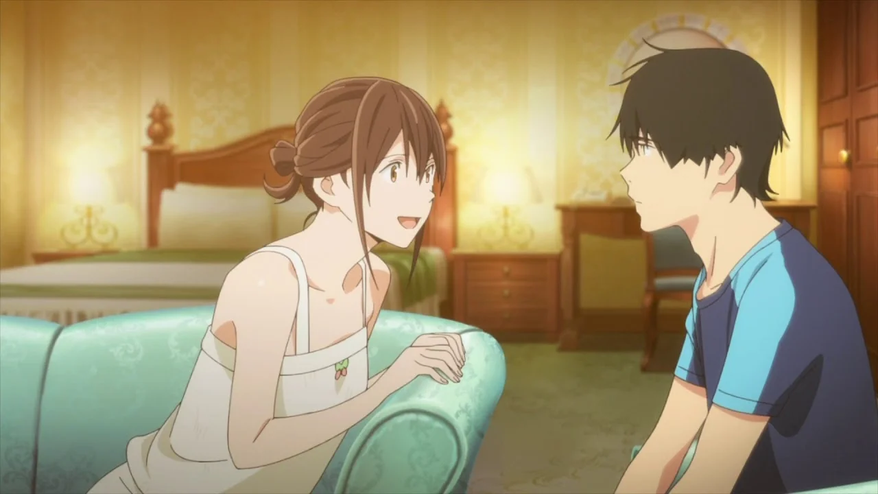 Sakura y el protagonista en Quiero comerme tu páncreas, anime emotivo y devastador