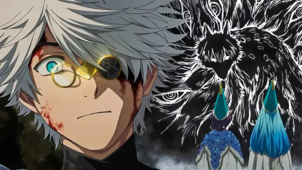 Qifrey frente a la bestia en la que se convierte Euini en el final de la temporada 1 de Witch Hat Atelier
