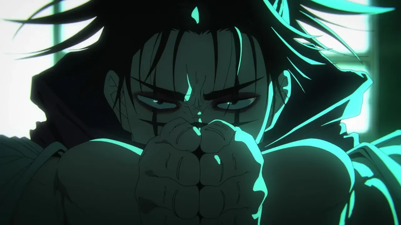 Choso usando su técnica maldita de Manipulación de Sangre, heredada del experimento de Kenjaku en Jujutsu Kaisen