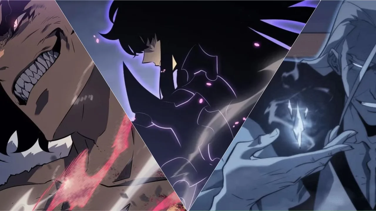 Rakan, Sung Jinwoo y Sillad en Solo Leveling, tres Monarcas enfrentados durante el arco final del manhwa
