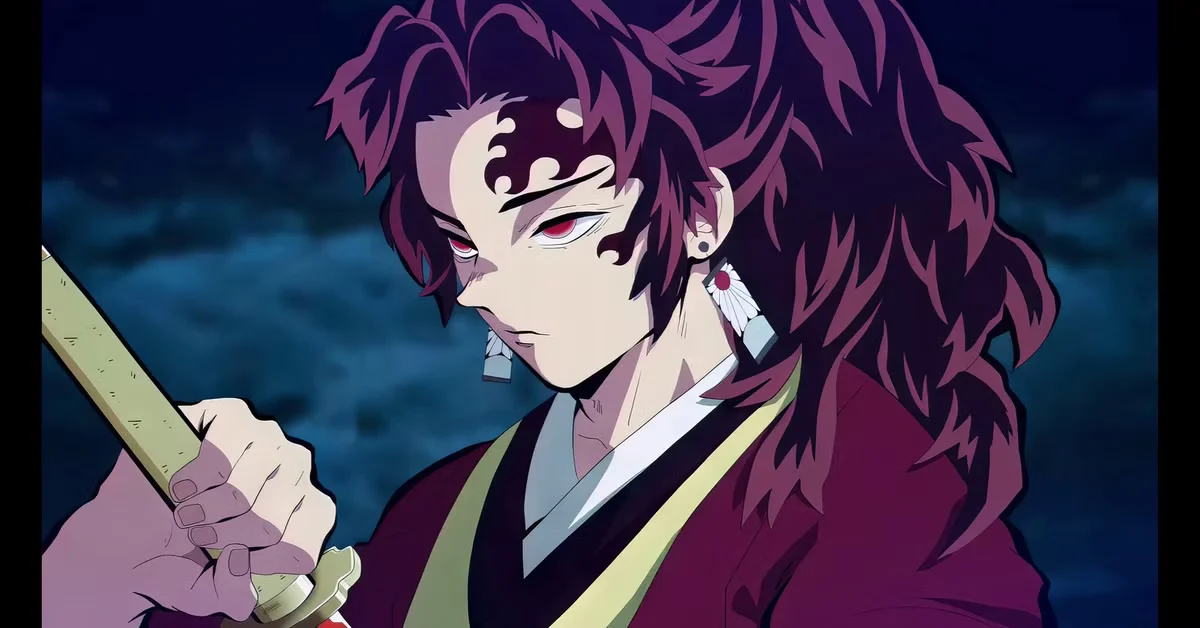 Yoriichi Tsugikuni con su espada roja en Demon Slayer, el único cazador que llevó a Muzan al borde de la muerte