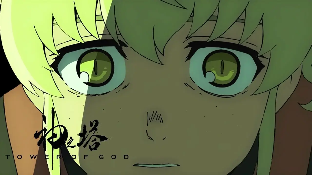 Primer plano del rostro de Rachel de Tower of God con sus características pecas en la nariz