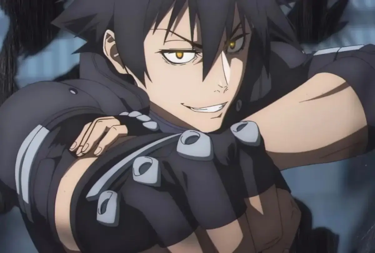 Jiro Azuma en postura de combate con garras y sonrisa desafiante en Black Torch