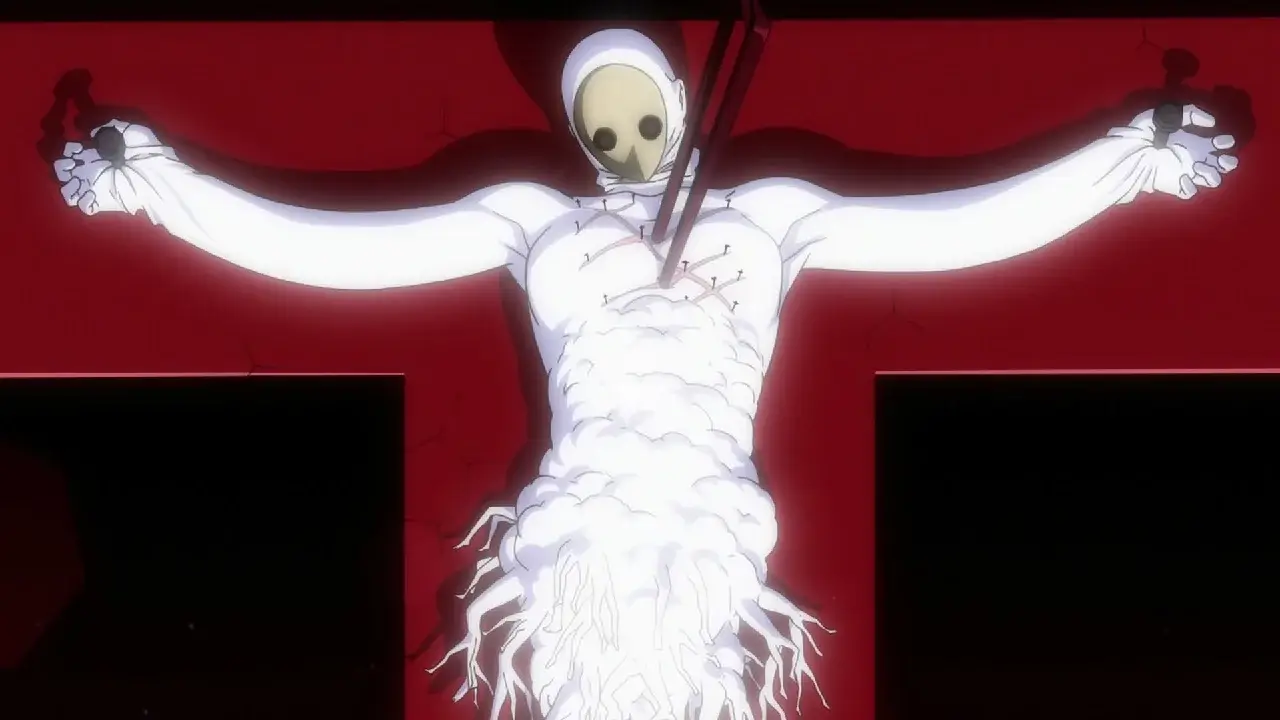 Lilith crucificada con la Lanza de Longinus en Terminal Dogma, el secreto oculto de NERV en Evangelion