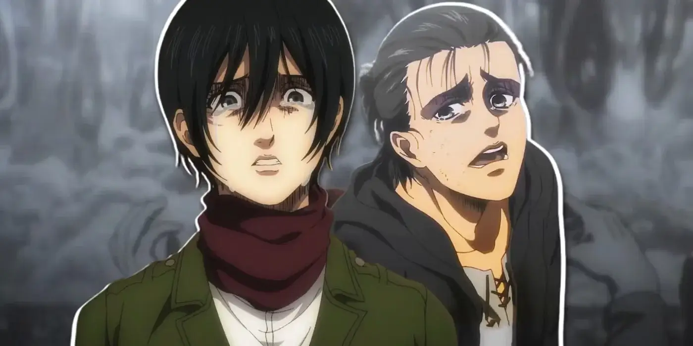 Mikasa llora junto a Eren en la escena final de Attack on Titan, el romance más polémico del anime