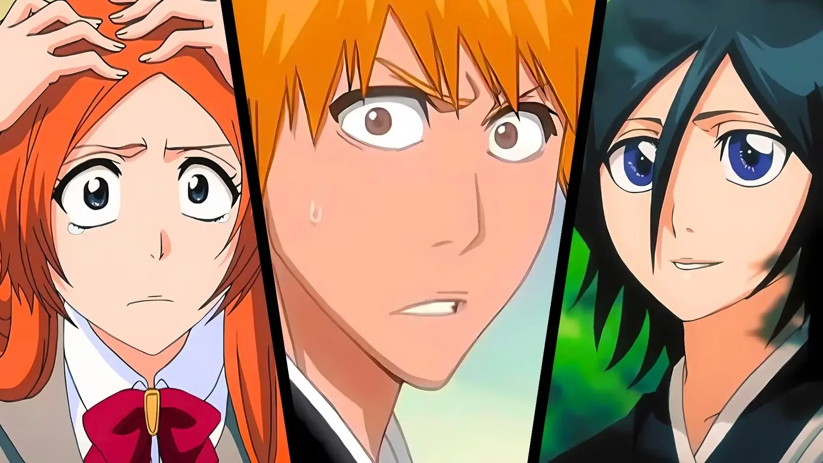 Orihime, Ichigo y Rukia en Bleach, el triángulo amoroso más debatido del anime shonen