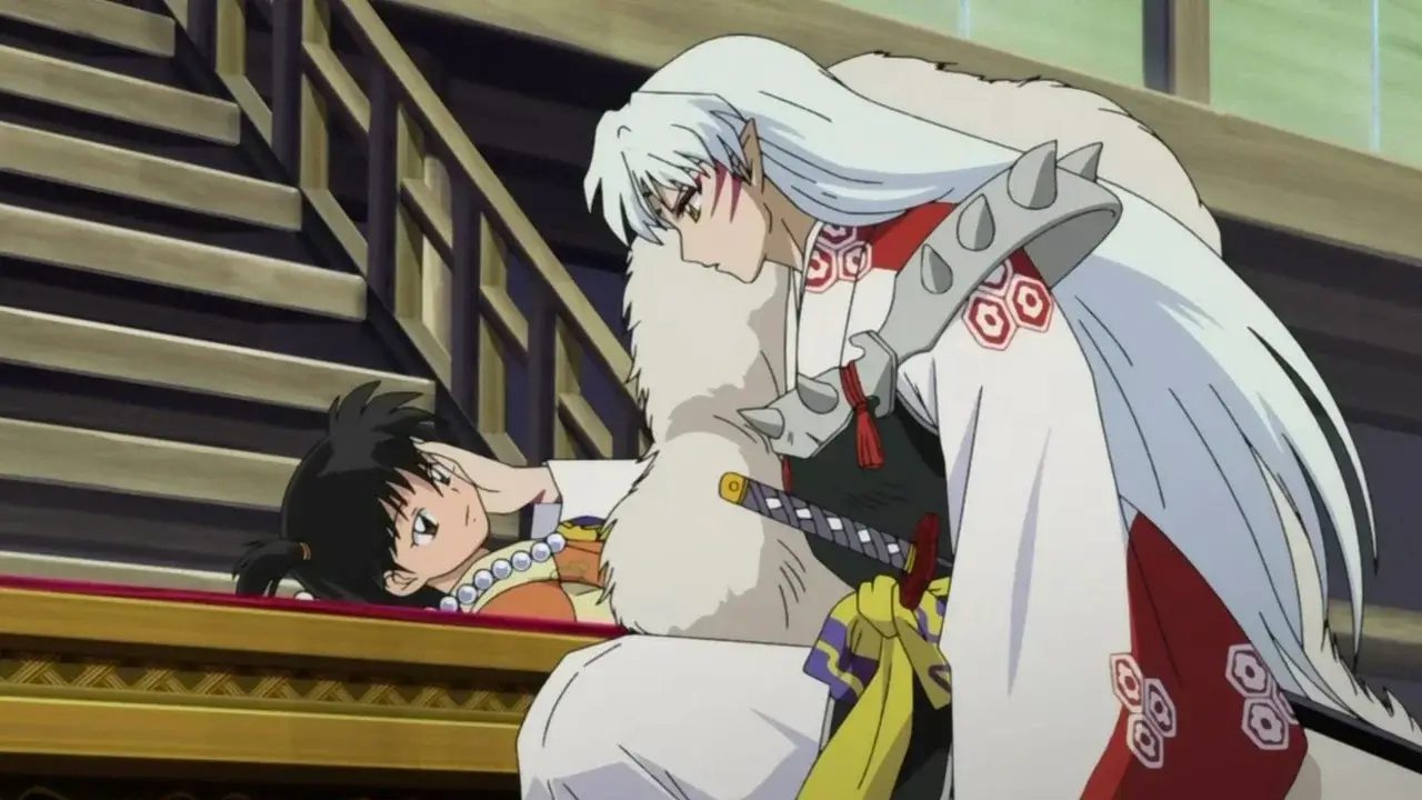 Sesshomaru acaricia la mejilla de Rin en Inuyasha, la escena que desató la polémica de Yashahime